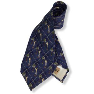 Tommy Bahama Tie Mens Blue Golf Island Necktie